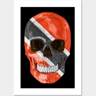 Trinidad And Tobago Flag Skull - Gift for Trinidadian And Tobagoan With Roots From Trinidad And Tobago Posters and Art